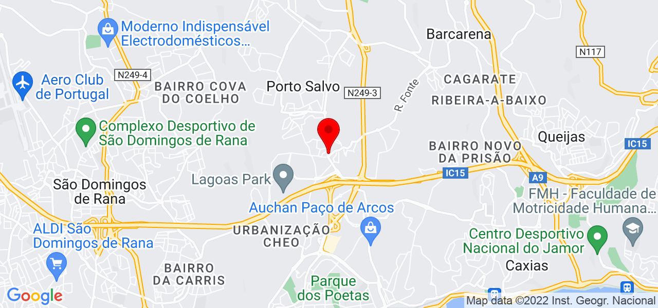 Tudo M&oacute;veis - Lisboa - Oeiras - Mapa