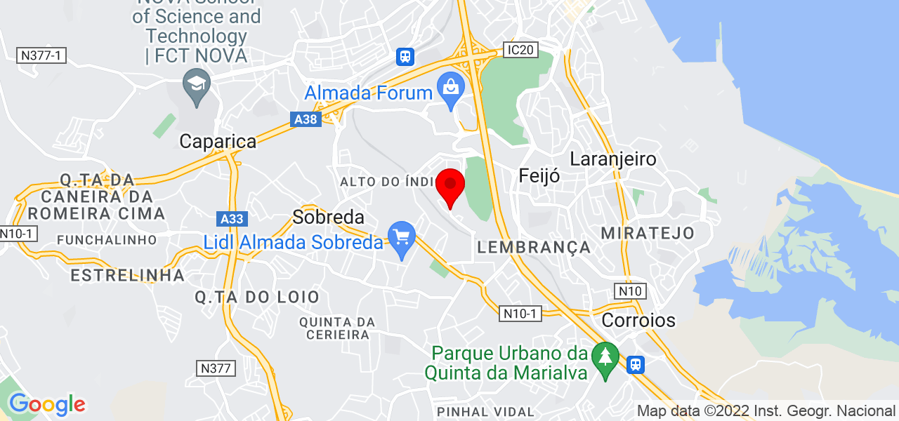 Ana - Setúbal - Almada - Mapa