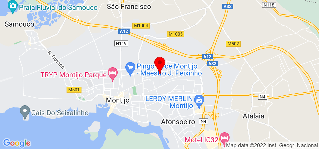 Michele Vasconcellos de Moraes - Setúbal - Montijo - Mapa
