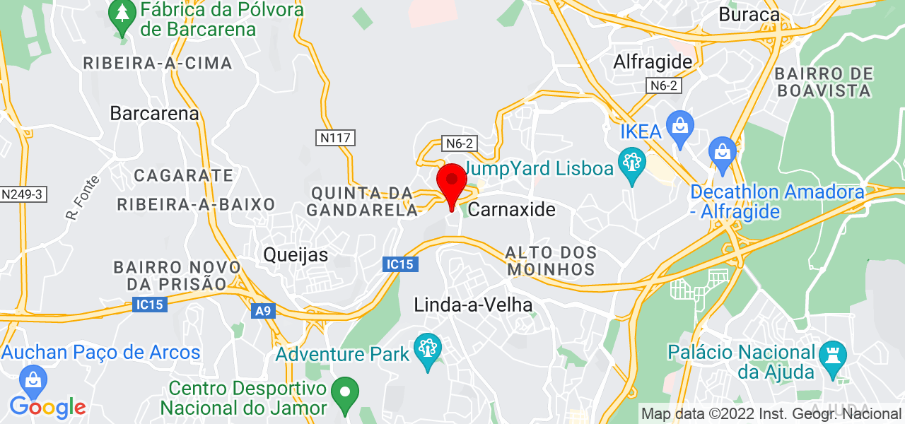 Nat&aacute;lia Sim&atilde;o - Lisboa - Oeiras - Mapa