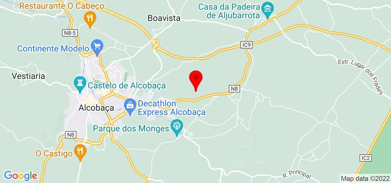 Noelia Sampaio - Eventos - Leiria - Alcobaça - Mapa