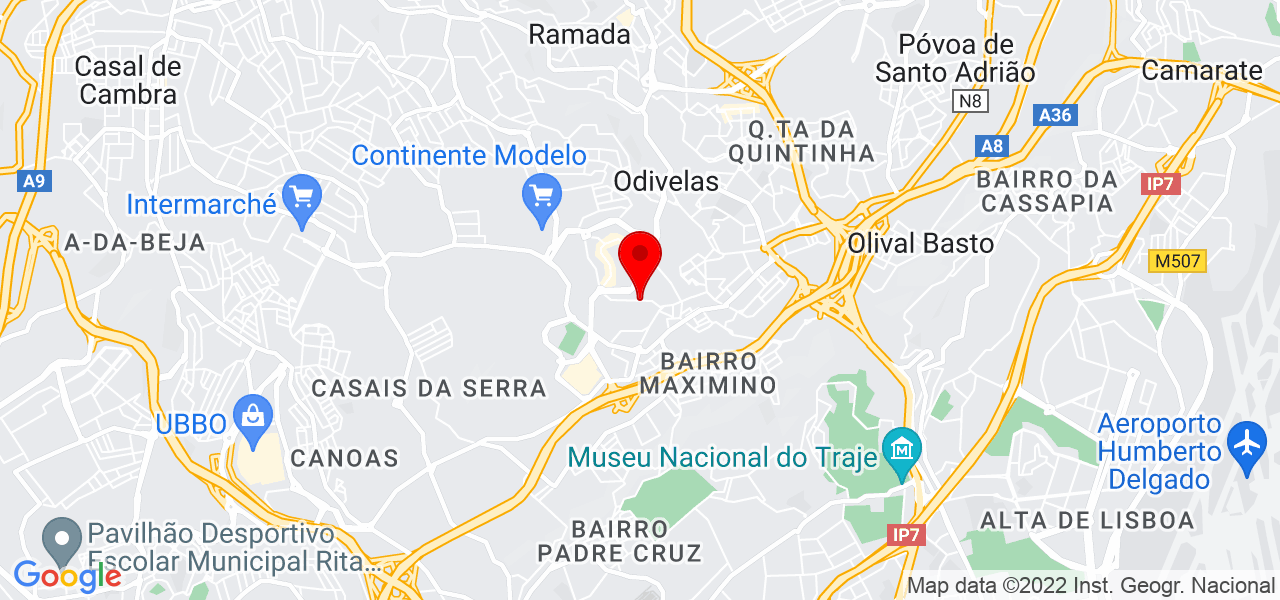 Ana Santos - Lisboa - Odivelas - Mapa