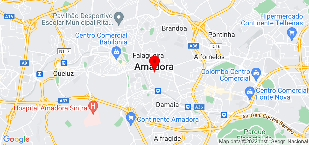 Cl&eacute;lia Parreira - Lisboa - Amadora - Mapa