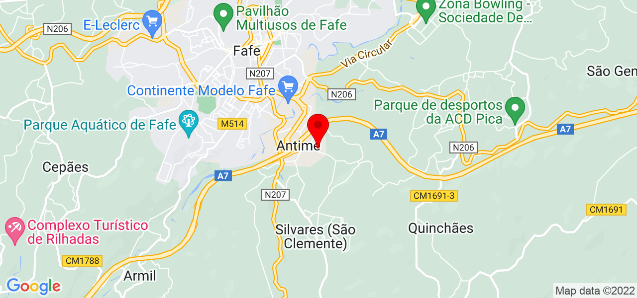 Filipe Carvalhais - Braga - Fafe - Mapa