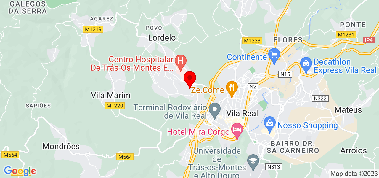 F&aacute;bio Rodrigues - Vila Real - Vila Real - Mapa