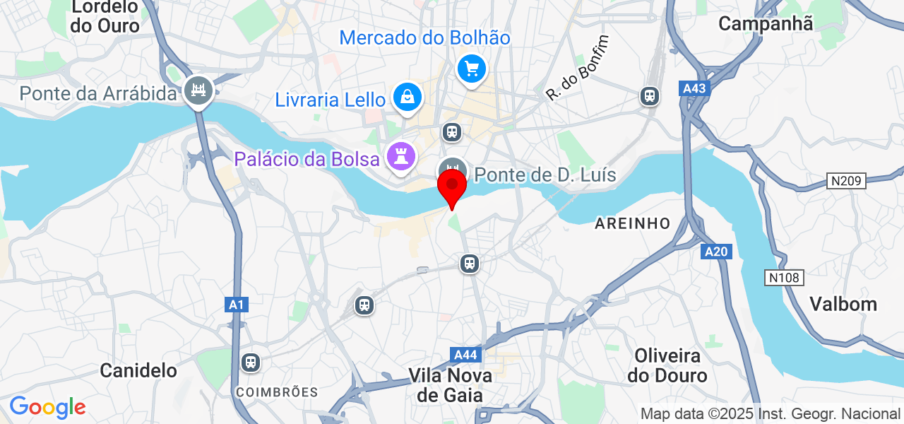Equação venerável - Porto - Vila Nova de Gaia - Mapa