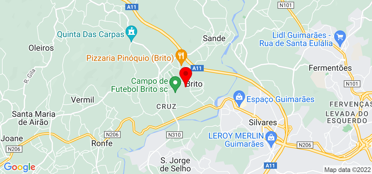 Rita Alves - Braga - Guimarães - Mapa