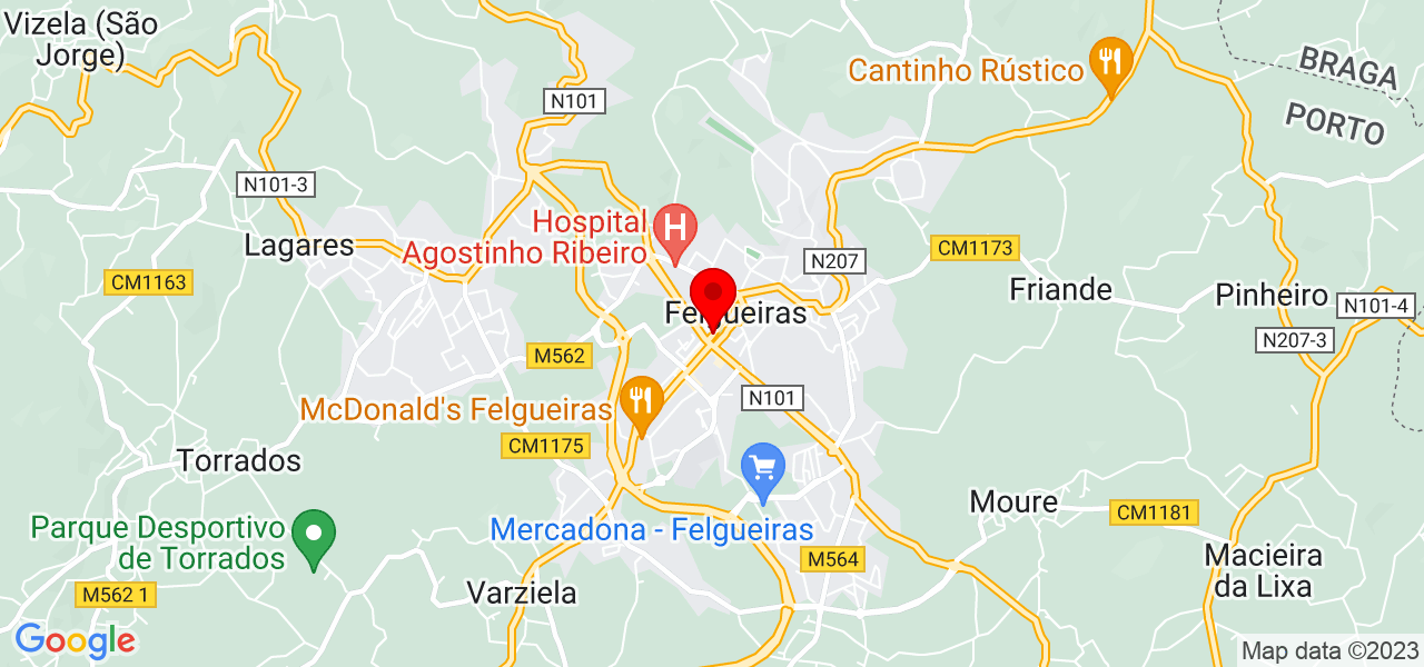 Manuel Fonseca - Porto - Felgueiras - Mapa