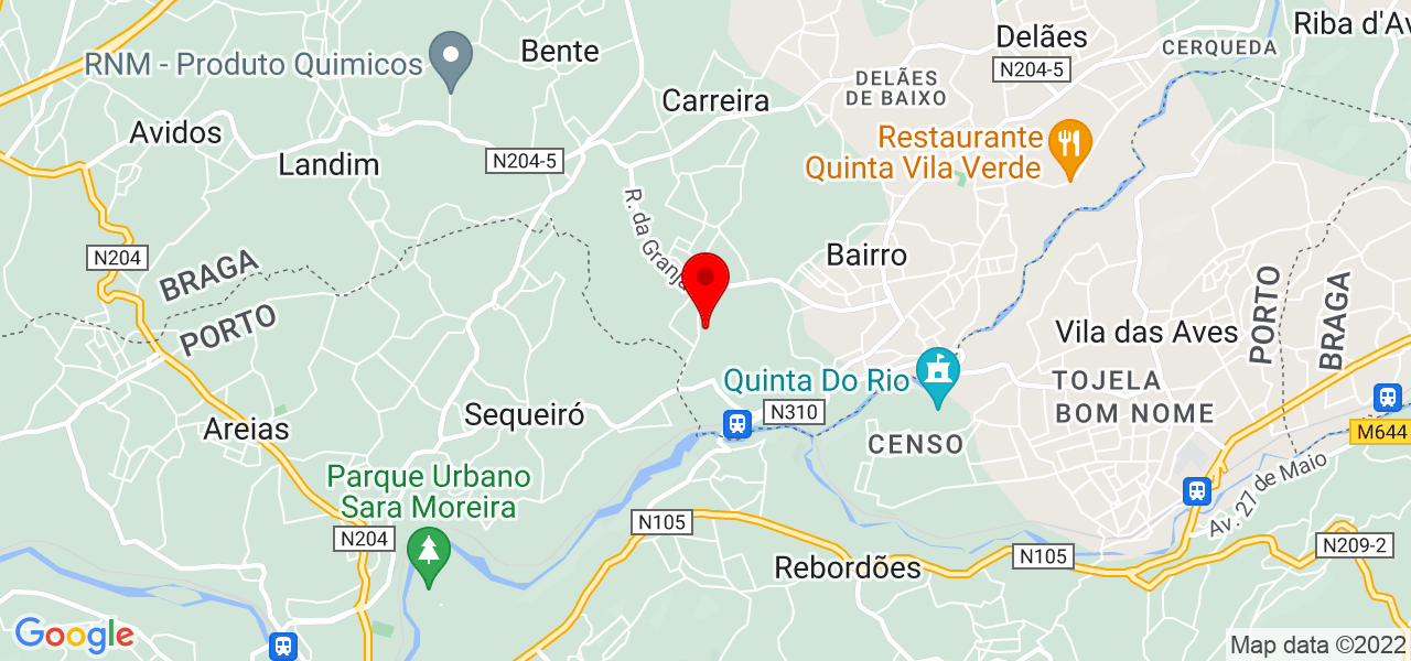 Purpurina Lim&atilde;o - Braga - Vila Nova de Famalicão - Mapa