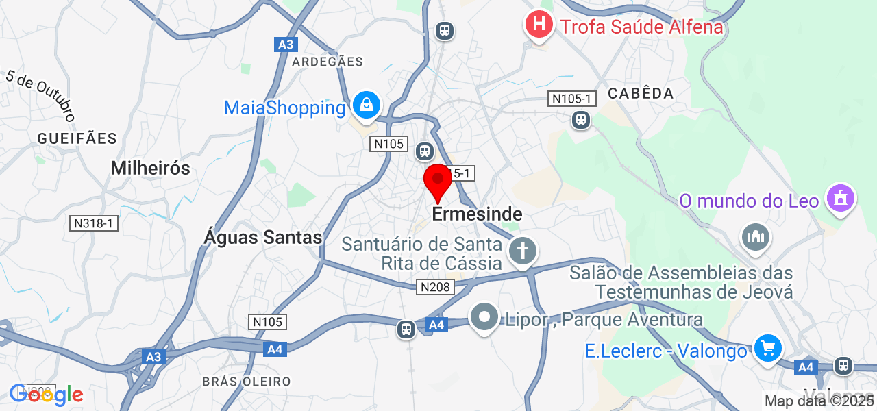 Matilde Barbosa - Porto - Valongo - Mapa