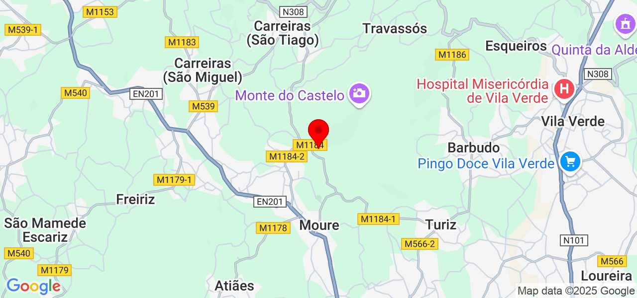 Pladuro - Braga - Vila Verde - Mapa