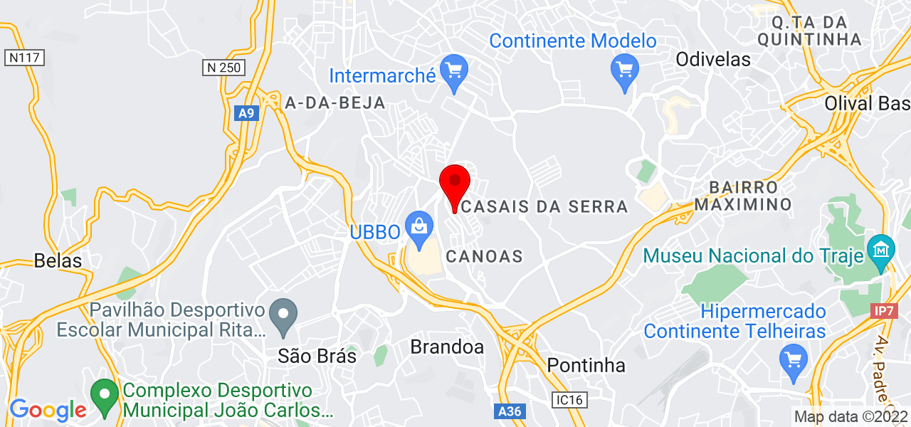 Jo&atilde;o Caetano - Lisboa - Odivelas - Mapa