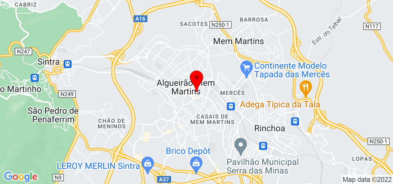 Natacha Fonseca - Lisboa - Sintra - Mapa