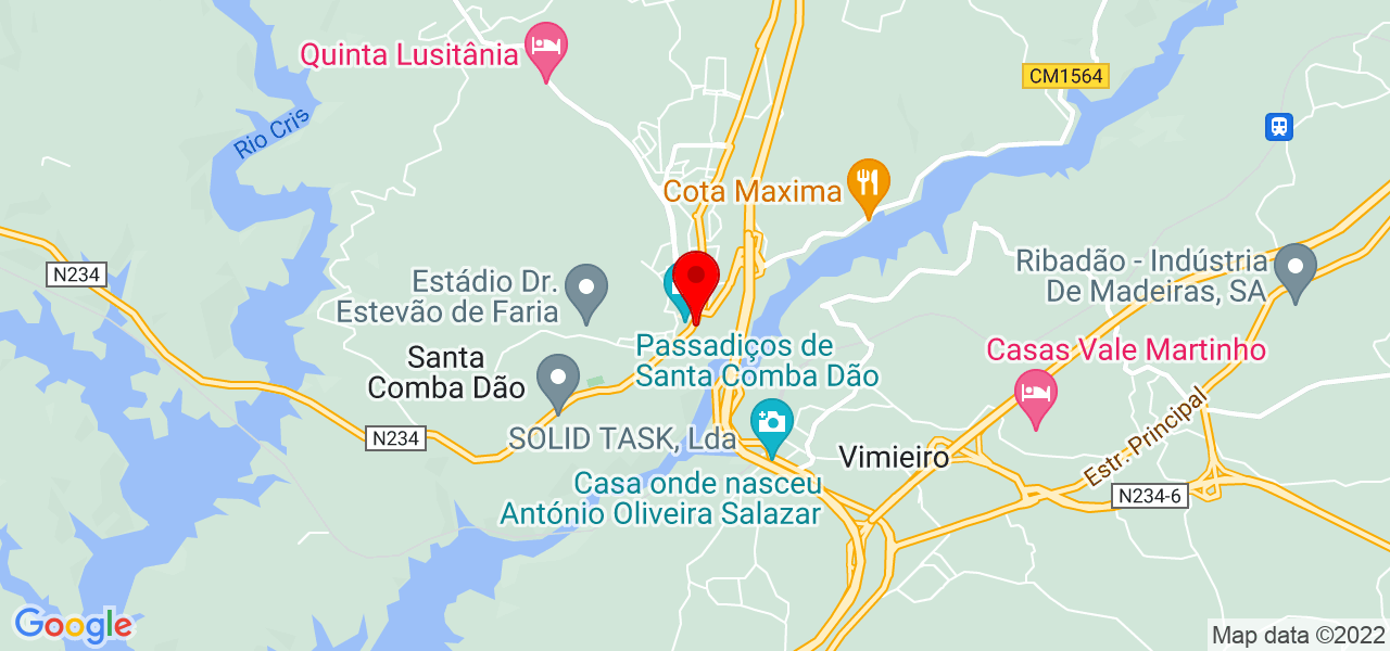 André Boino - Viseu - Santa Comba Dão - Karte