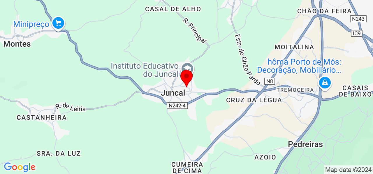 CM remodelação - Leiria - Porto de Mós - Map
