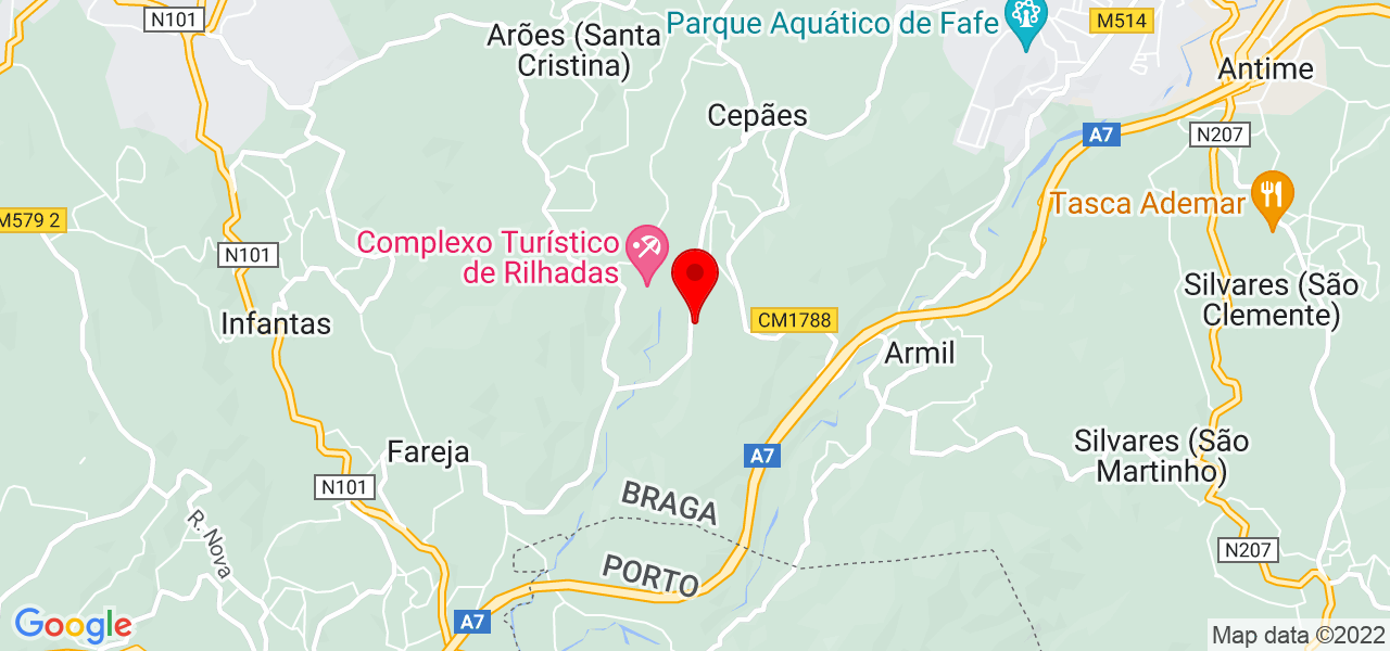 Andreia carneiro - Braga - Fafe - Mapa