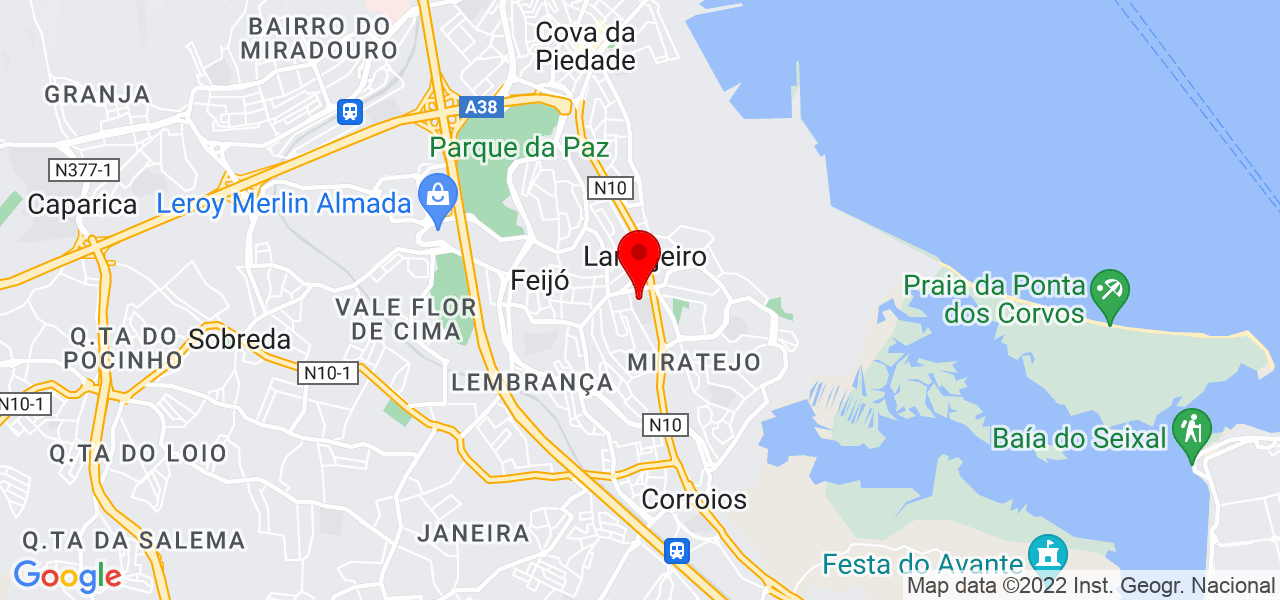 MDJ ROPE ACCESS - Setúbal - Almada - Karte