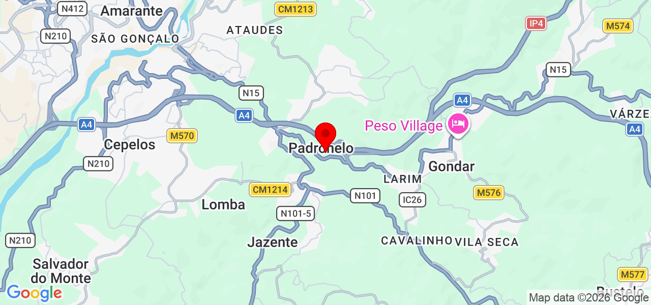 Pedro Monteiro - Porto - Amarante - Mapa