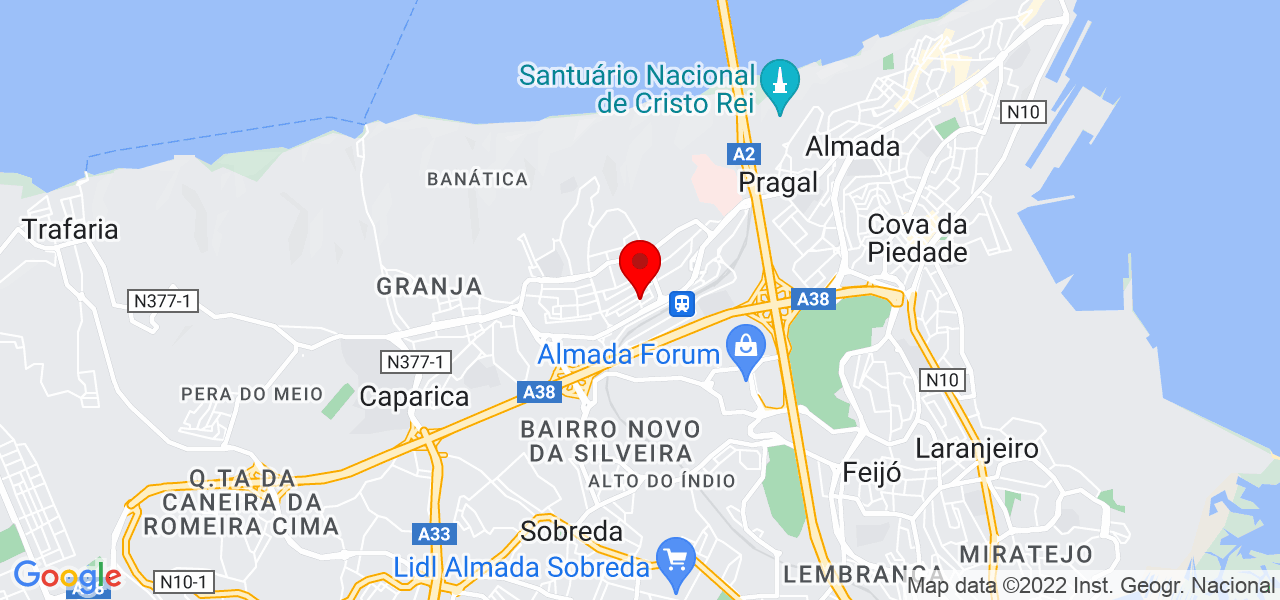 Leidiane - Setúbal - Almada - Mapa
