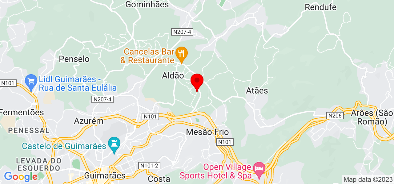 Barata - Braga - Guimarães - Mapa