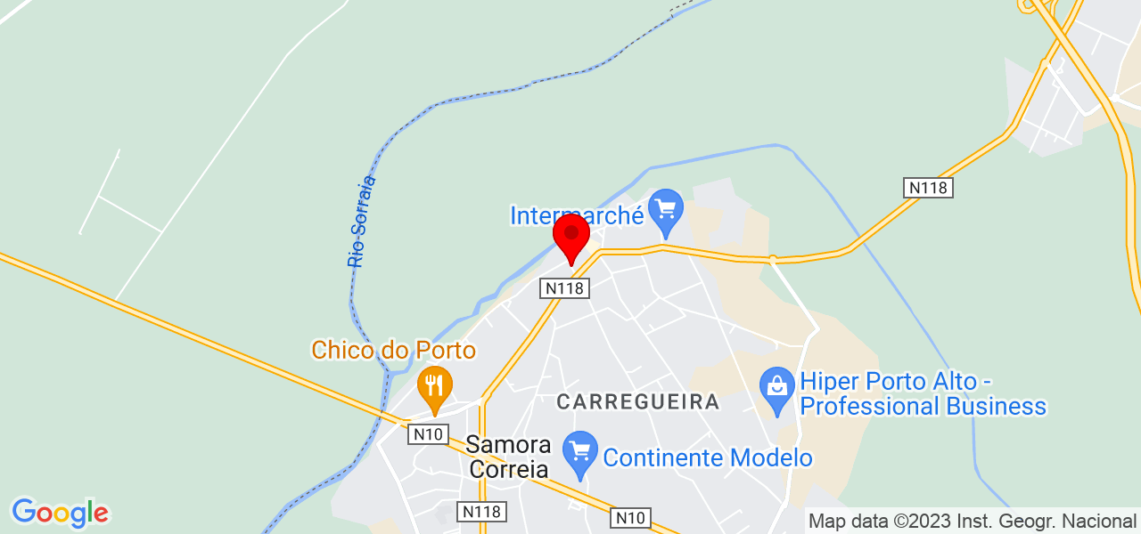Rodrigo - Santarém - Benavente - Mapa