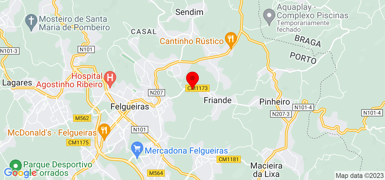 Recepcionista - Porto - Felgueiras - Mapa