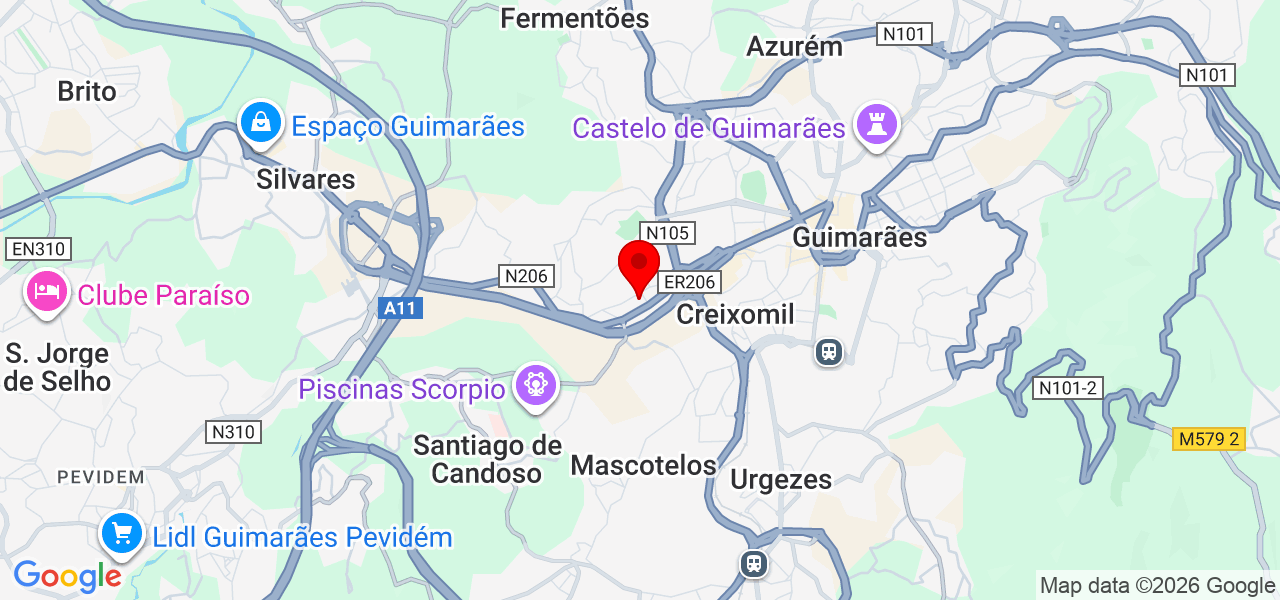 Susana Salgado - Braga - Guimarães - Mapa