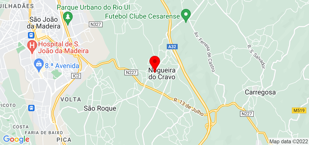 Anabela Rocha - Aveiro - Oliveira de Azeméis - Mapa