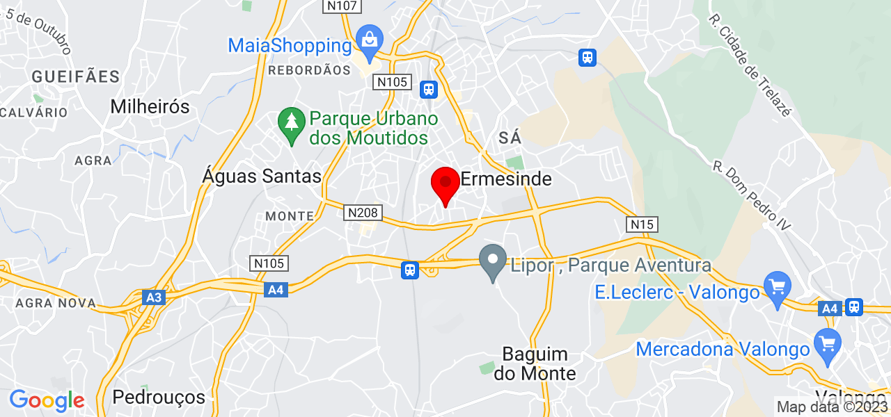 H&eacute;lio Queir&oacute;s - Porto - Valongo - Mapa