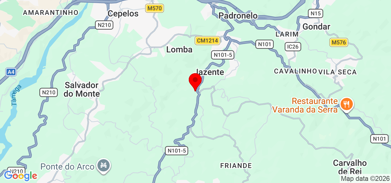 Lopes - Porto - Amarante - Mapa