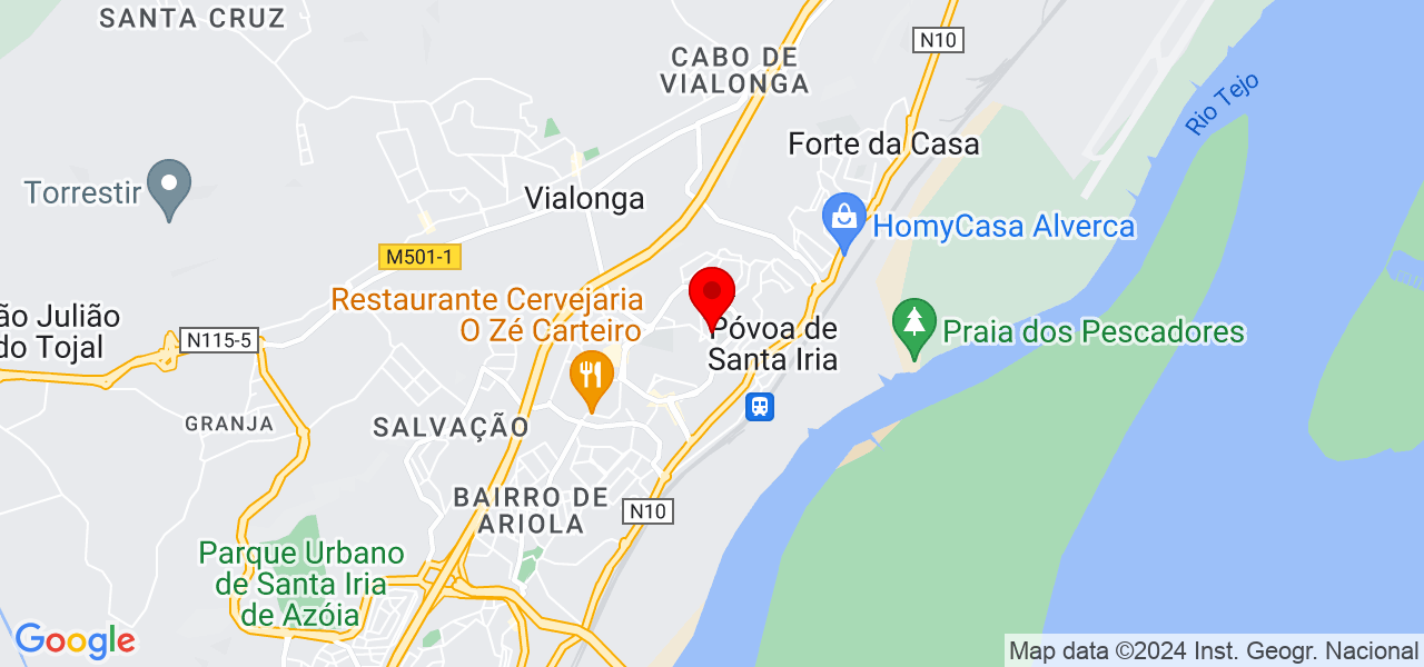 Cliks Perfumados - Lisboa - Vila Franca de Xira - Mapa