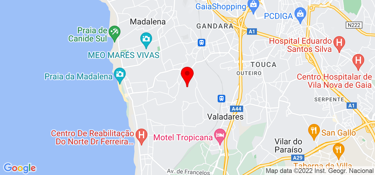 Ant&oacute;nio Almeida - Porto - Vila Nova de Gaia - Mapa