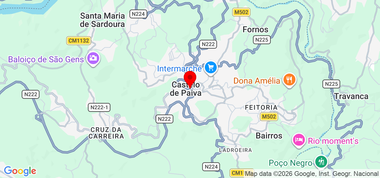 Deolinda Lopes - Aveiro - Castelo de Paiva - Karte