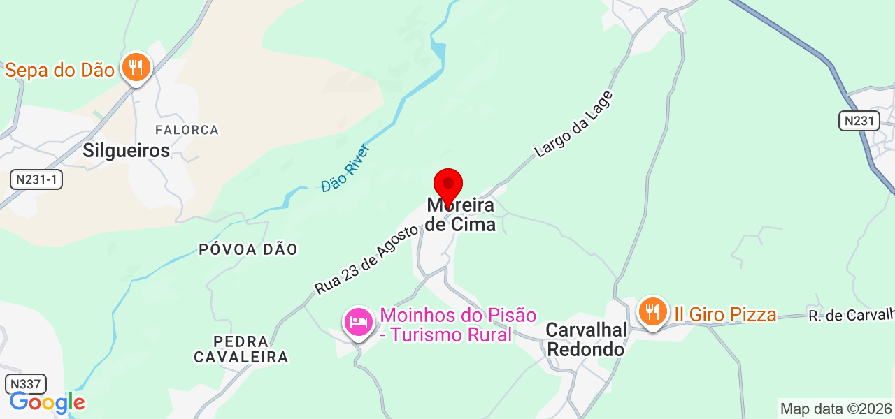 Alice Domingues - Viseu - Nelas - Mapa