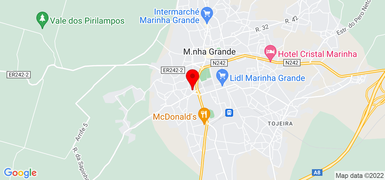 Joaquim Pedrosa - Leiria - Marinha Grande - Mapa