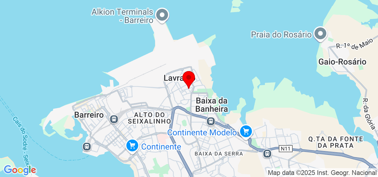 Luciano Pereira - Setúbal - Barreiro - Map
