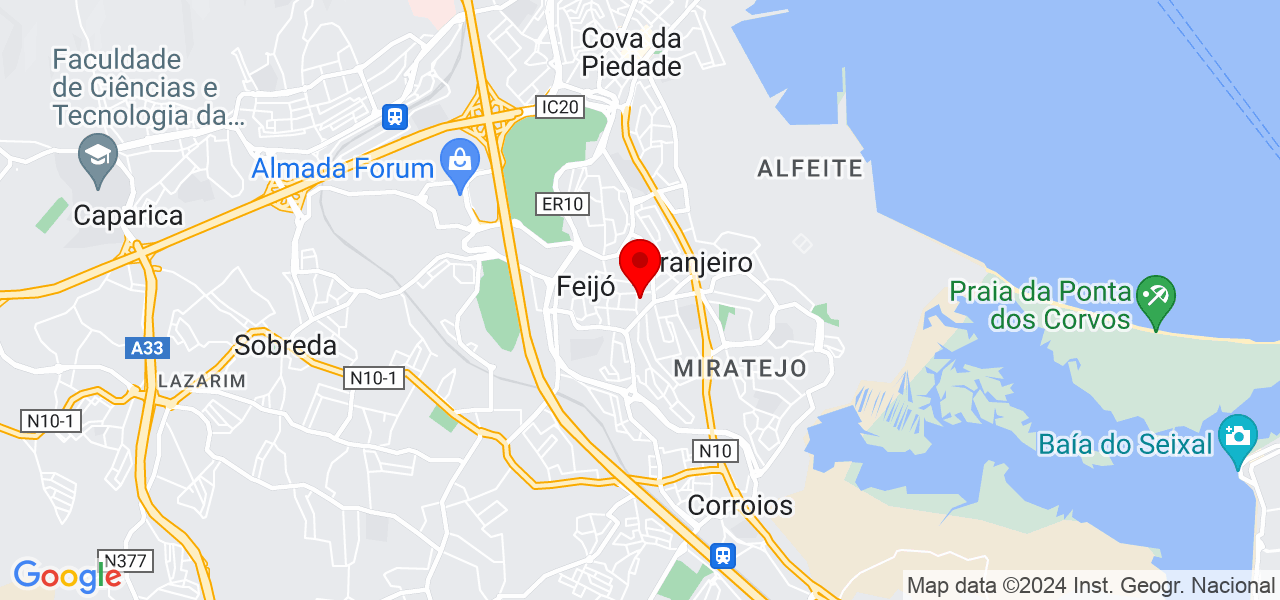 Ana Rita Martins - Setúbal - Almada - Mapa