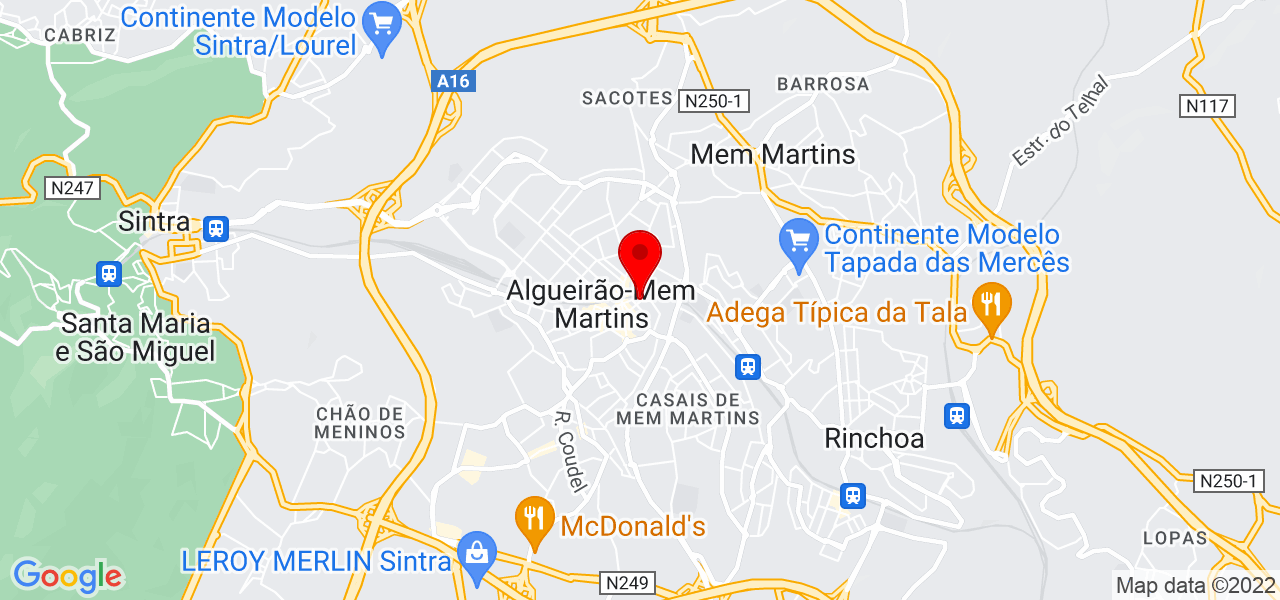 Solange Castilho - Lisboa - Sintra - Mapa