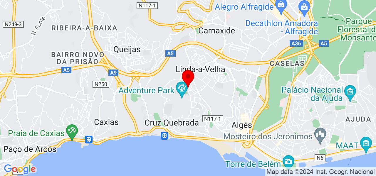 Limpeza expressa - Lisboa - Oeiras - Mapa