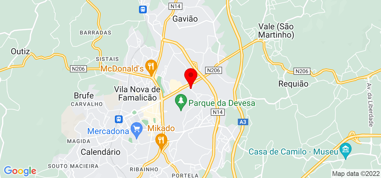 Francisco Fernandes Carvalho - Braga - Vila Nova de Famalicão - Mapa