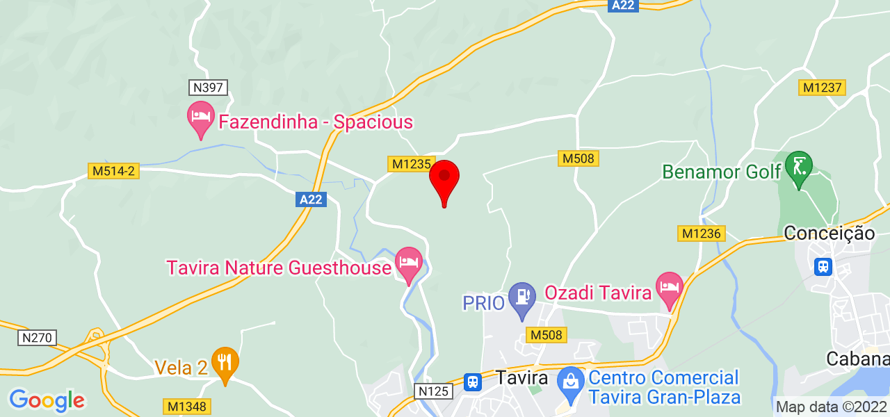 L&uacute;cia Medeiros - Faro - Tavira - Mapa