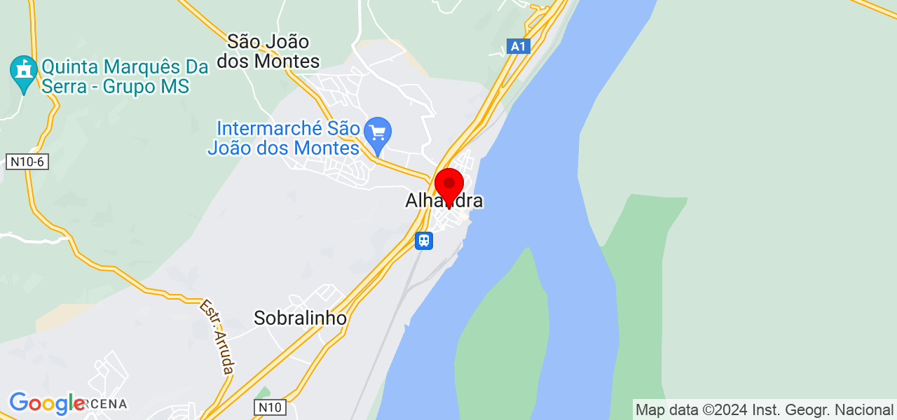 Nilma Fl&aacute;via - Cuidadora de Idosos - Lisboa - Vila Franca de Xira - Mapa