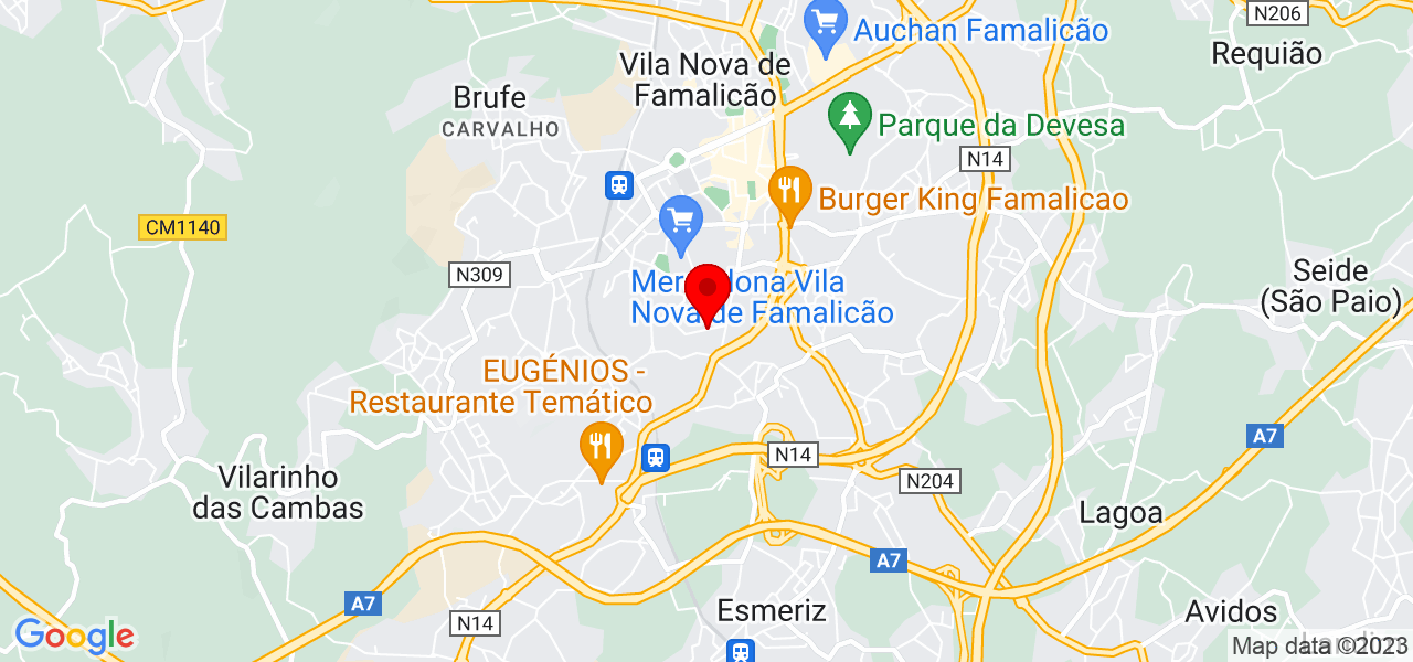 Marcelo - Braga - Vila Nova de Famalicão - Mapa