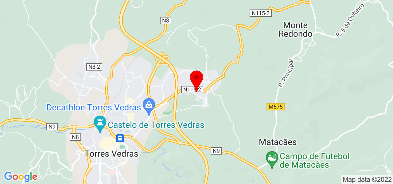 Rc constru&ccedil;&otilde;es - Lisboa - Torres Vedras - Mapa