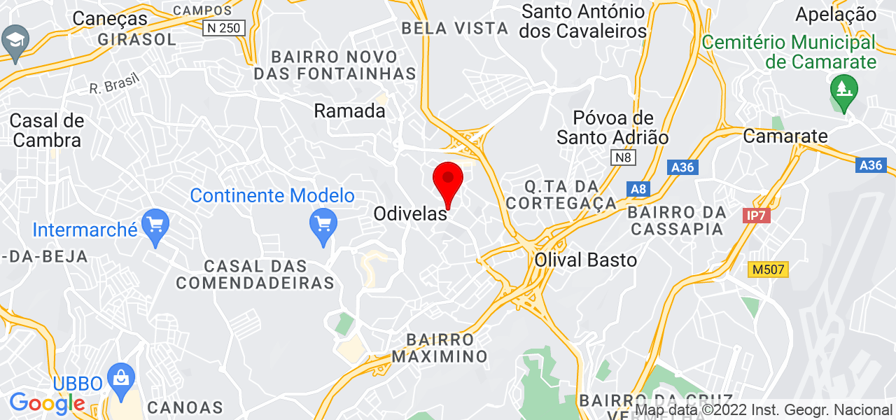 Zulmira Oliveira - Lisboa - Odivelas - Mapa