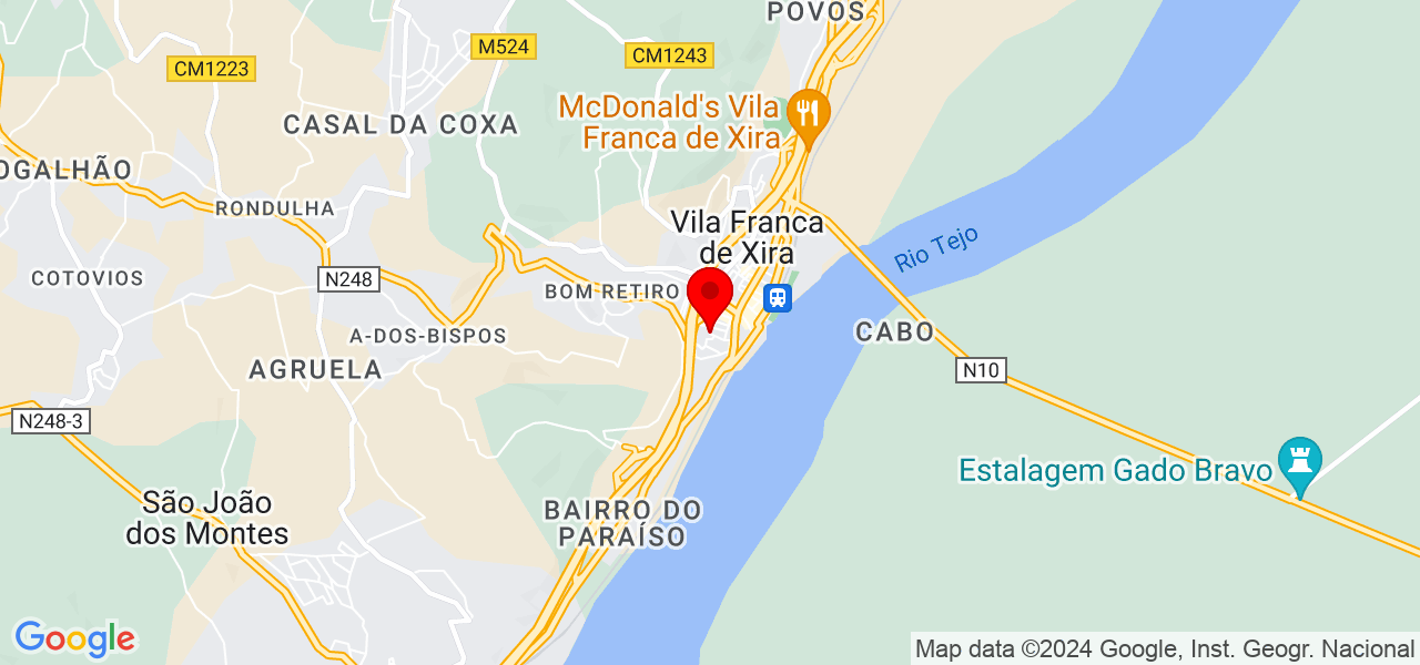 Albano Ninte - Lisboa - Vila Franca de Xira - Mapa