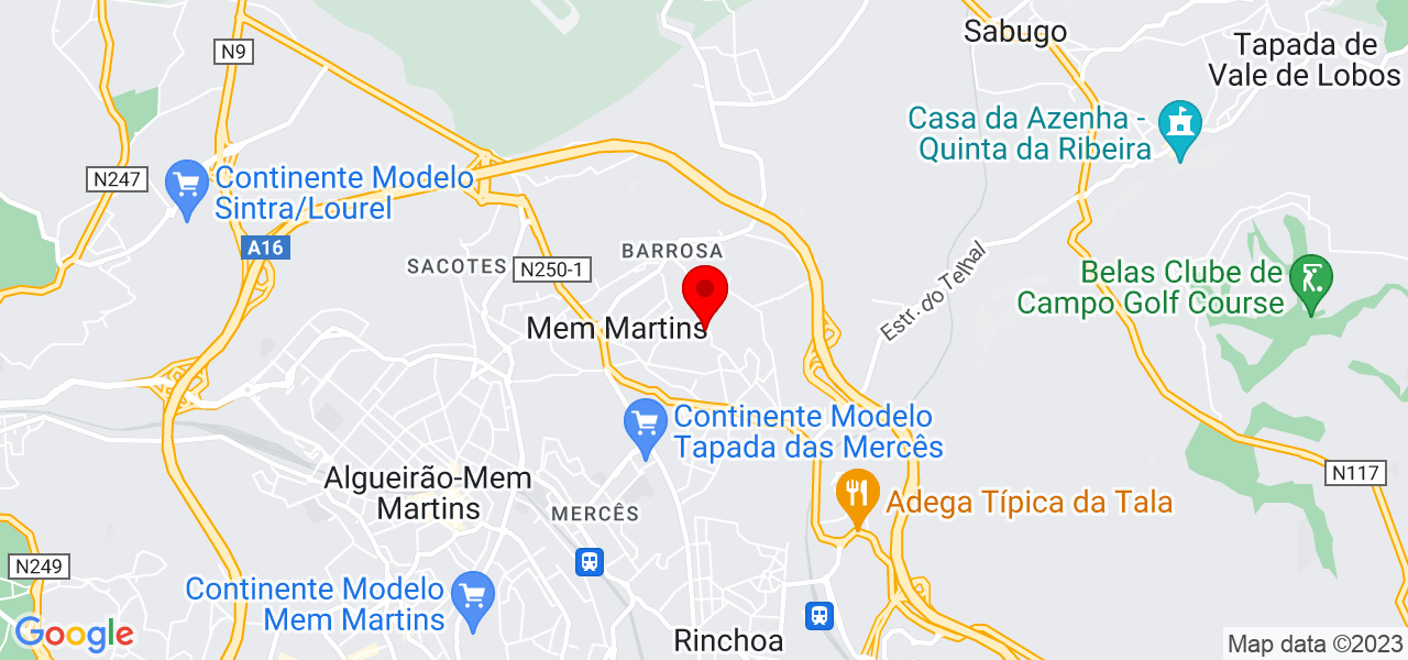 Rita Lourenço - Lisboa - Sintra - Mapa