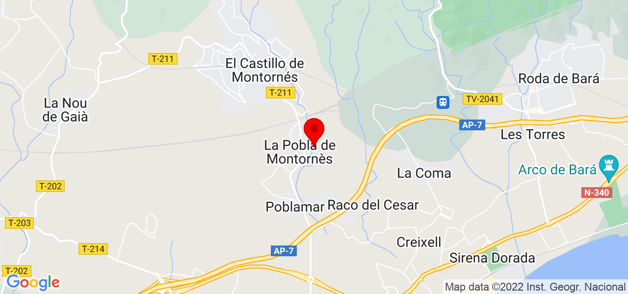 Andr&eacute;s Morales Rosingana - Cataluña - La Pobla de Montornès - Mapa