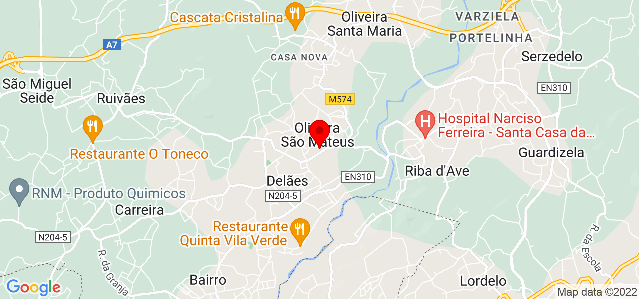 Vera Ferreira Nogueira - Braga - Vila Nova de Famalicão - Mapa