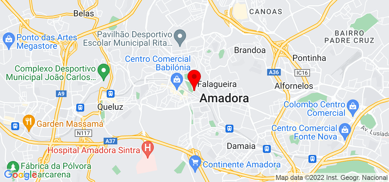 Cl&aacute;udia Santos - Lisboa - Amadora - Mapa